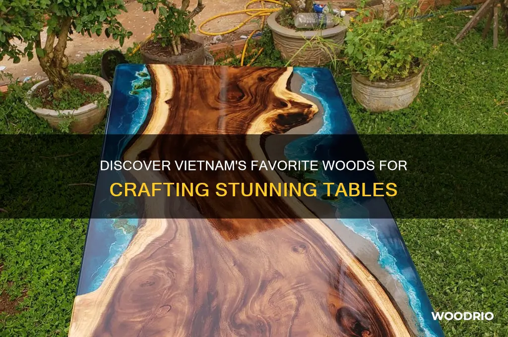 what kind of wood is made into tables in vietnam