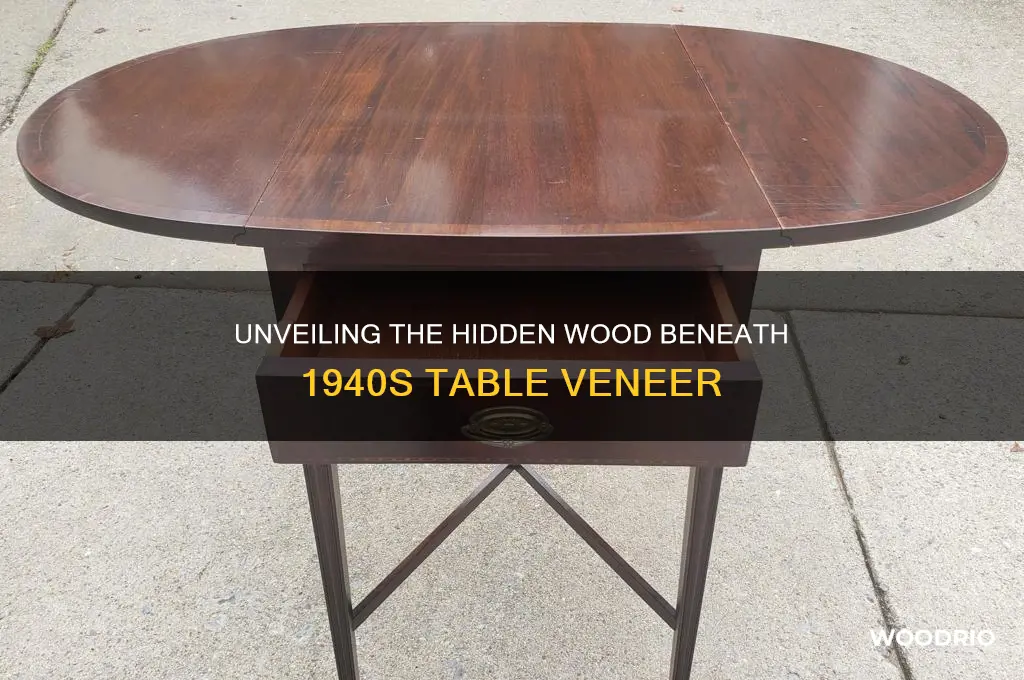 what kind of wood is under my 1940 tables veneer