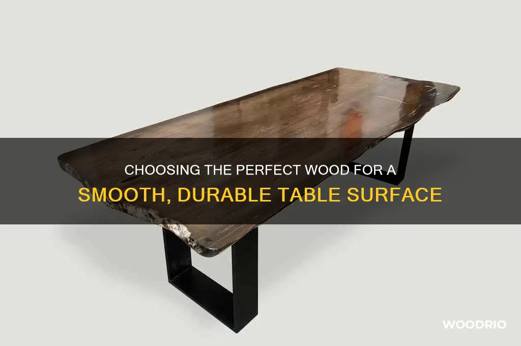 what kind of wood makes for a smooth table