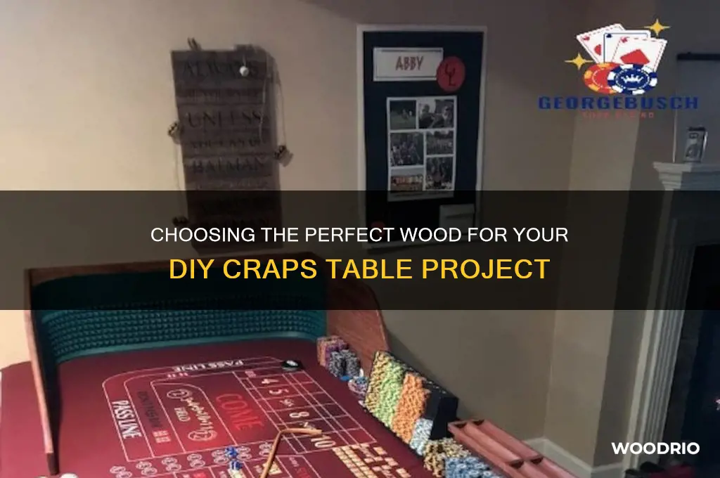 what kind of wood to make craps table