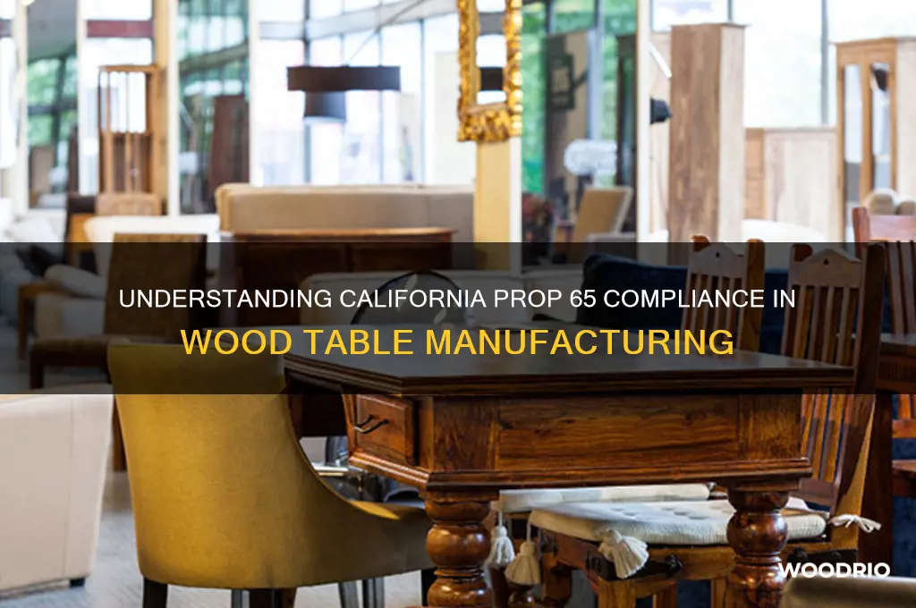 what makes wood table california 65