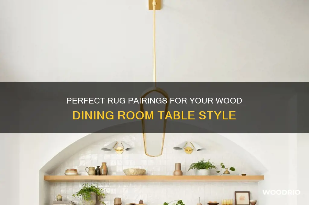 what rug goes well with wood dining room table