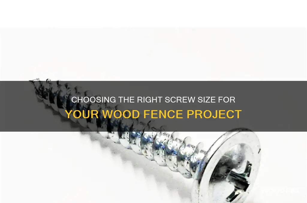 what size screws for wood fence