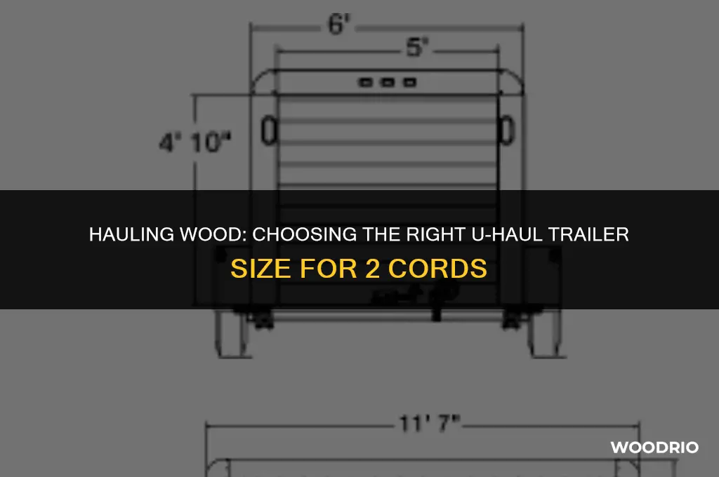 what size uhaul trailer will fit 2 cords of wood