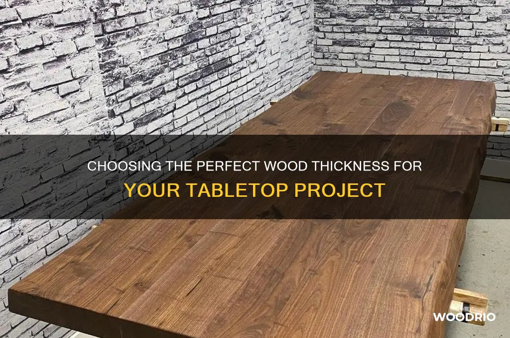 what size wood for table top