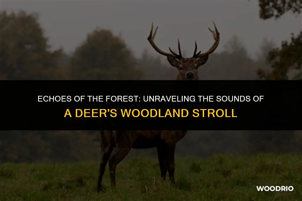 what sounds will a deer make walking in the woods