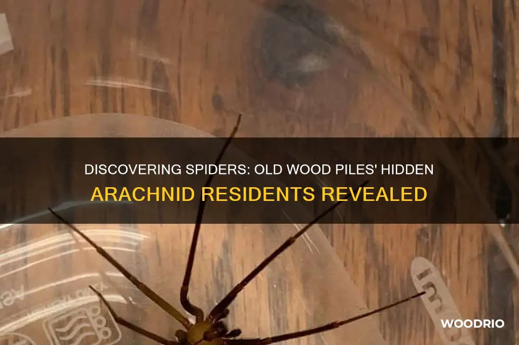 what spiders live in old wood piles