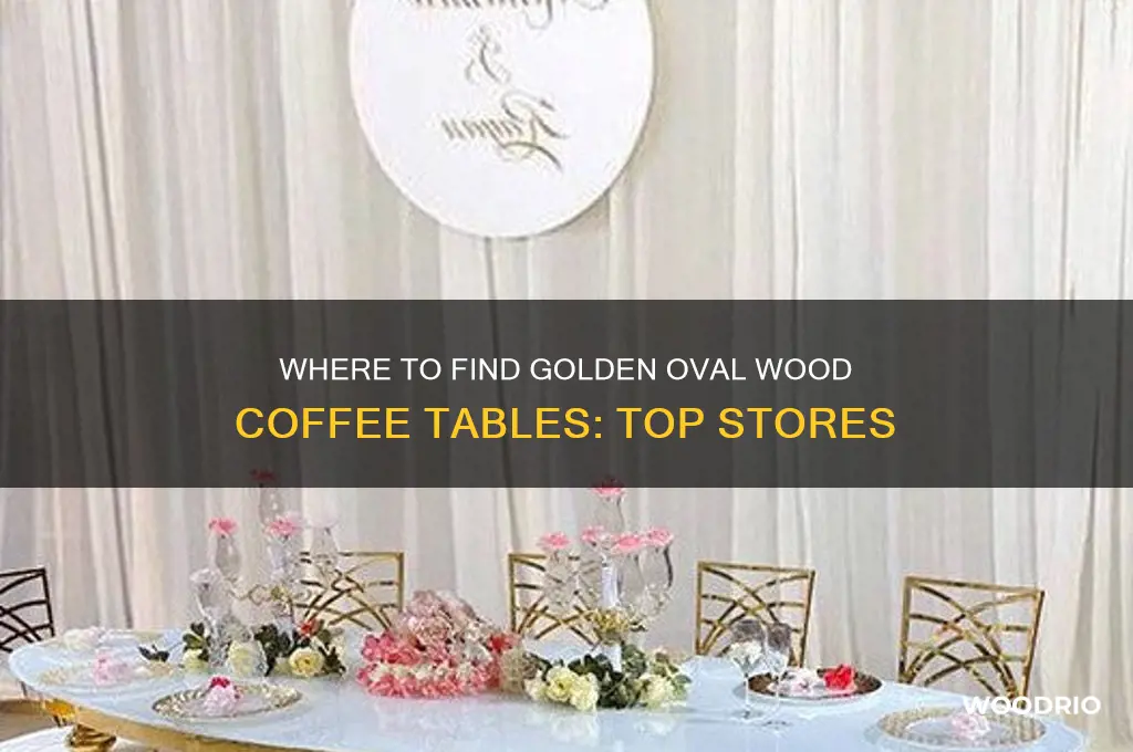what stores have golden oval wood coffee table