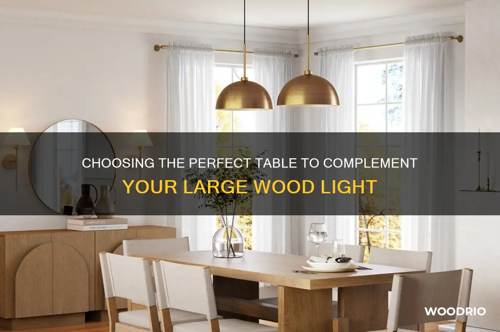 what table is best with a large wood light