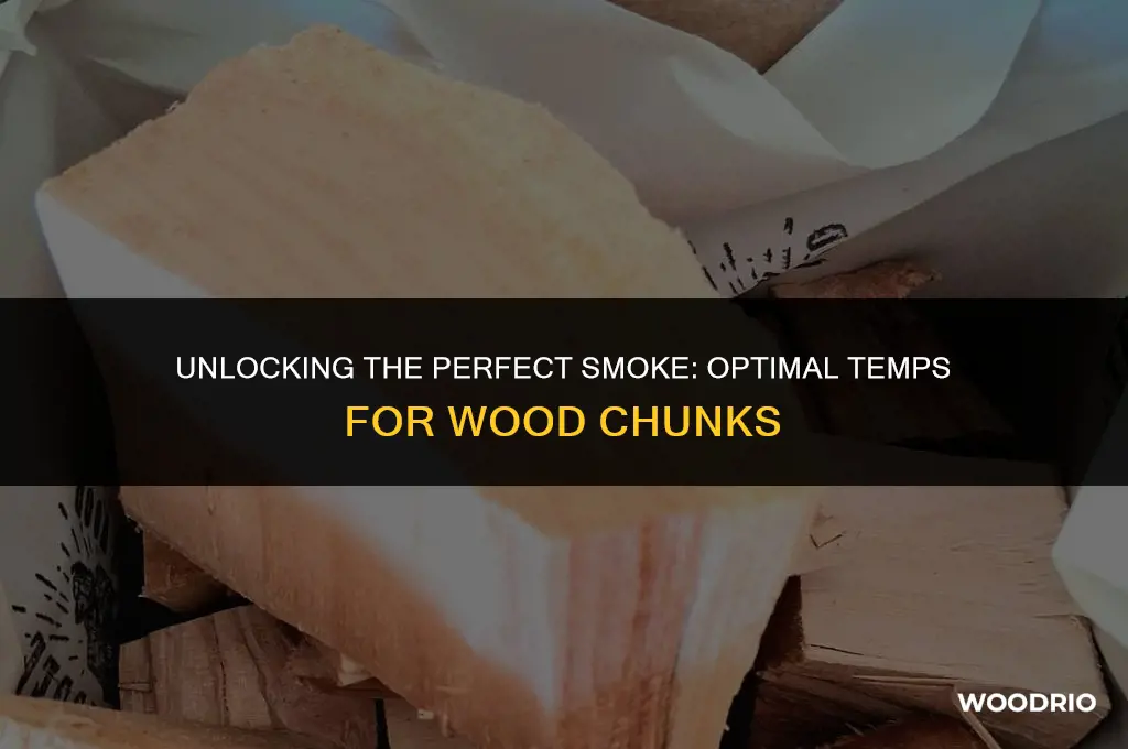 what temperature will wood chunks smoke at