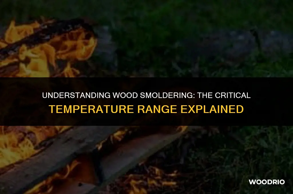what temperature will wood smolder