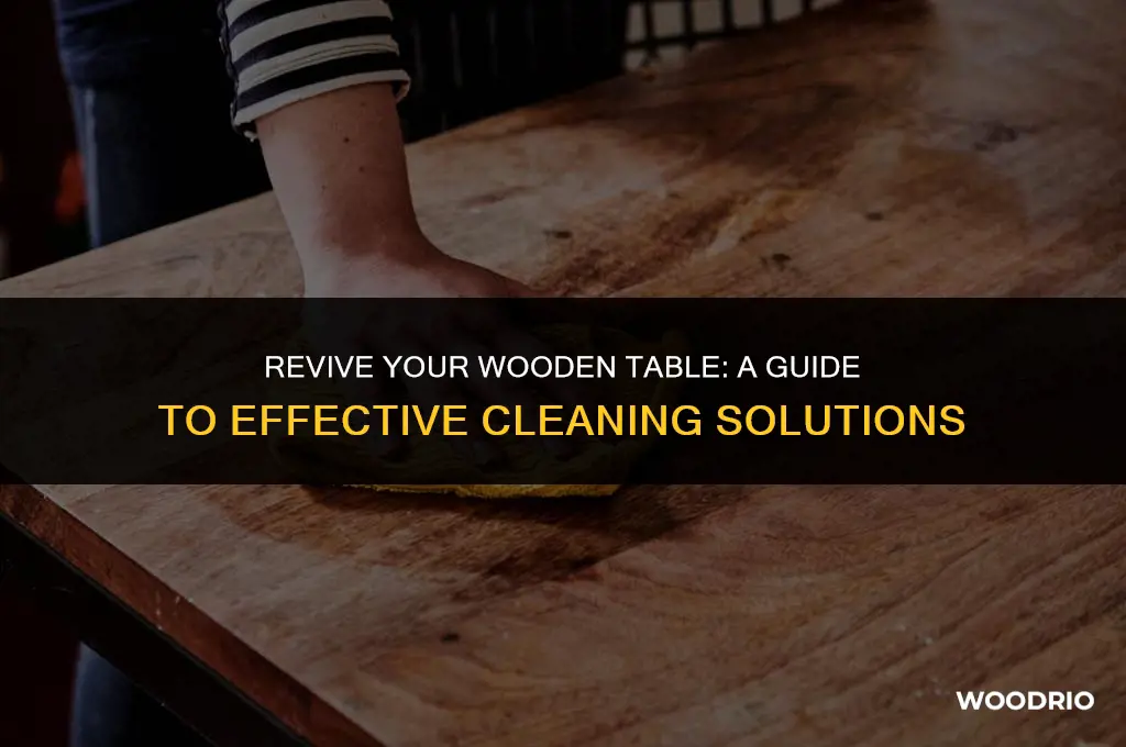 what to clean wooden table with