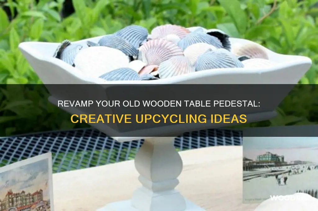 what to do with an old wooden table pedestal