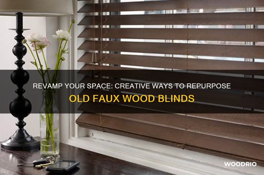 what to do with old faux wood blinds