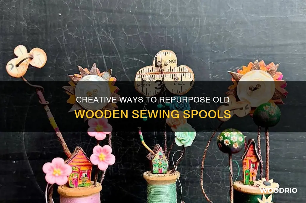 what to do with old wooden sewing spools