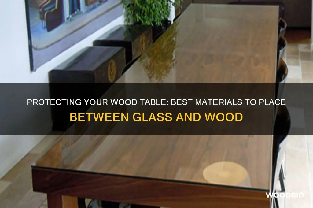 what to put between glass and wood table