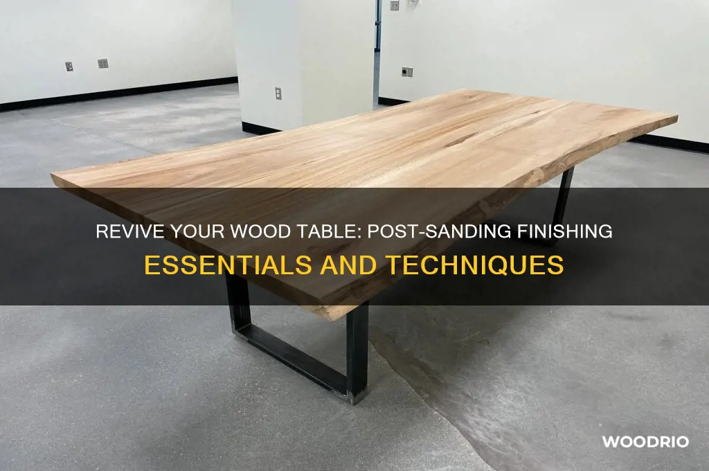 what to put on wood table after sanding