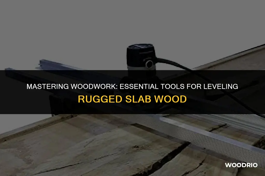 what tool will level out rugged slab wood