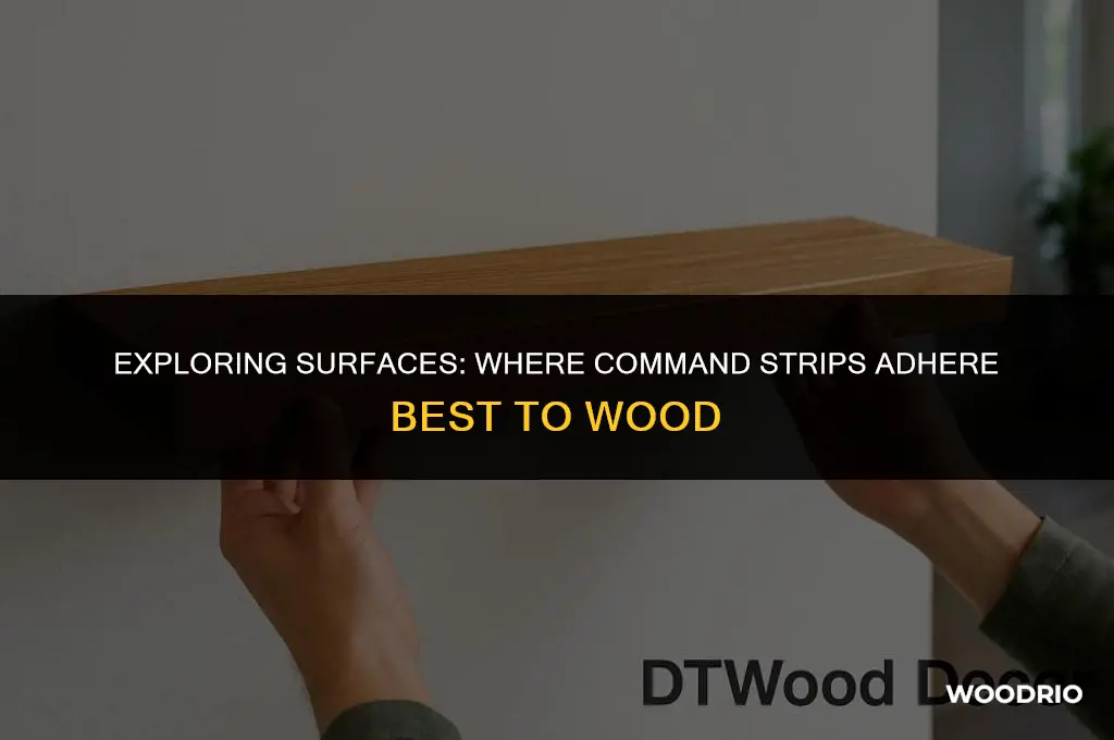 what type of surfaces will command strips stick to wood