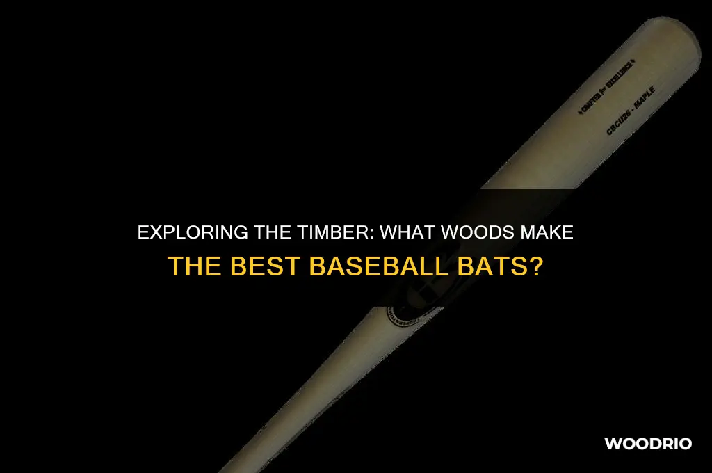 what type of wood are baseball bats made of