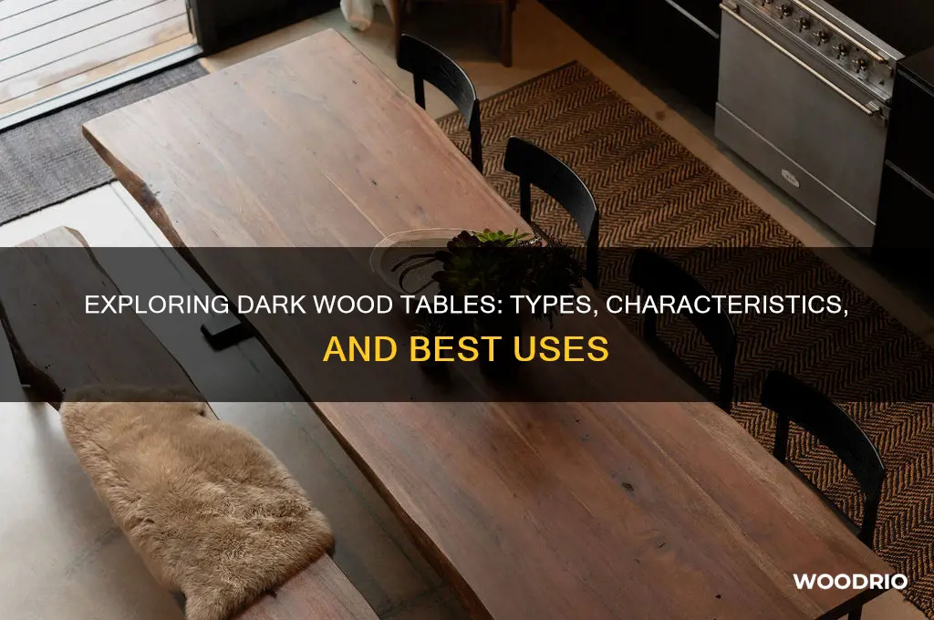 what type of wood is dark wood table
