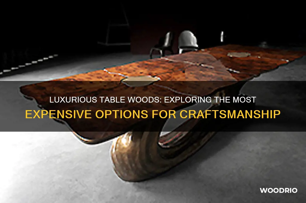 what type of wood is expensive for table