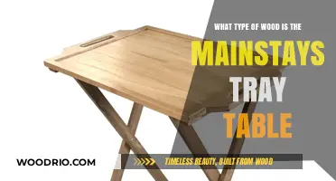 Mainstays Tray Table Wood Type: A Comprehensive Material Guide