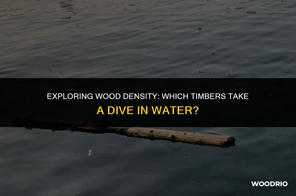 what type of wood will sink in water