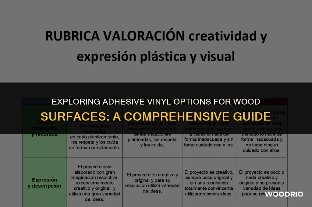 what vinyl will stick to wood