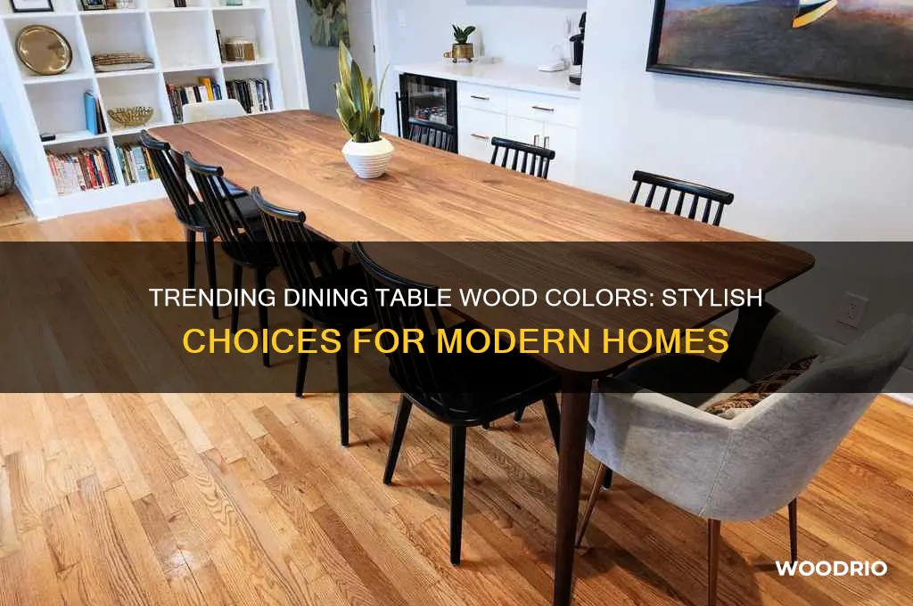 what wood color for dining table is in style