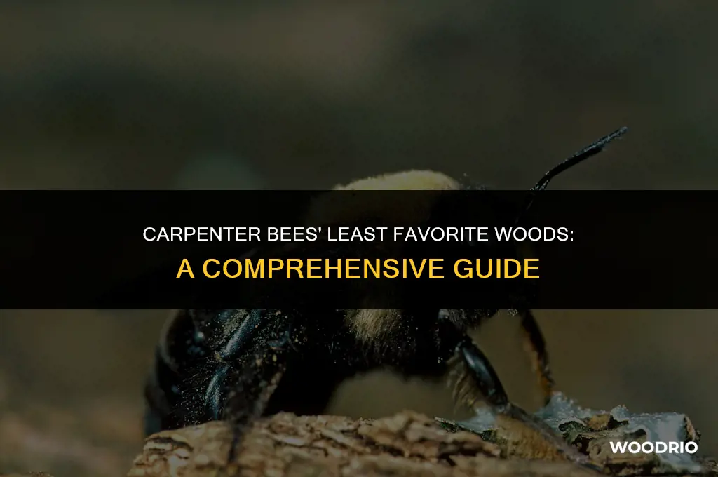 what wood do carpenter bees not like
