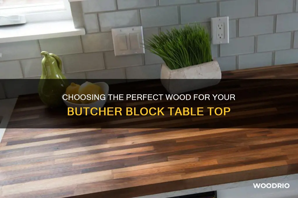 what wood is best for butcherblock table top