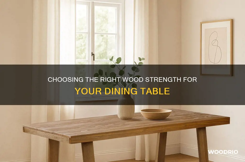 what wood strength for dining table