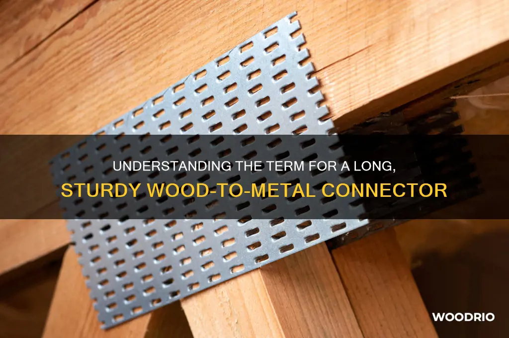 what word means long sturdy piece of wood to metal