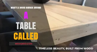 Understanding the Purpose and Name of a Wood Border Around a Table