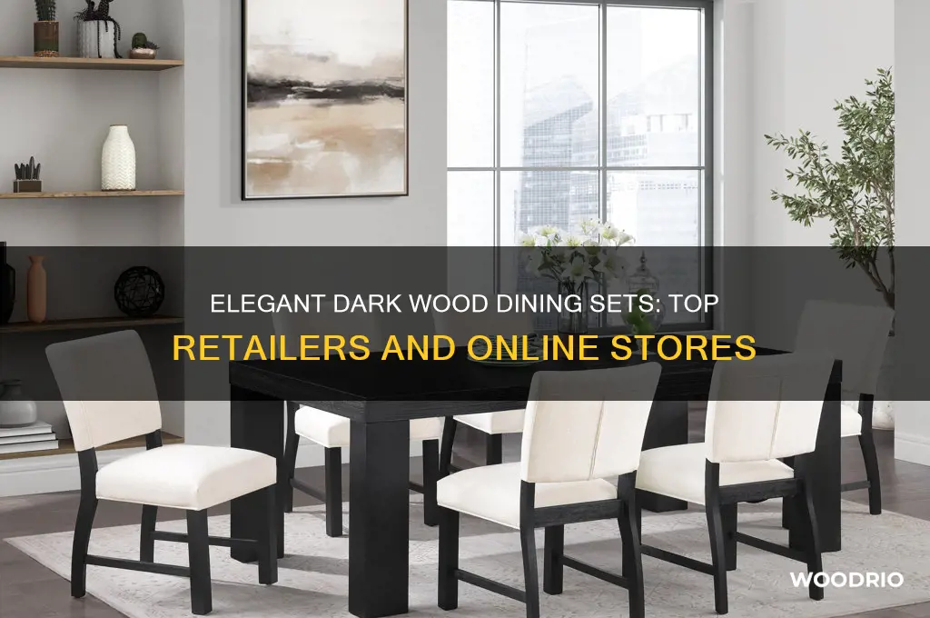 where can i buy a dark wood dining room set