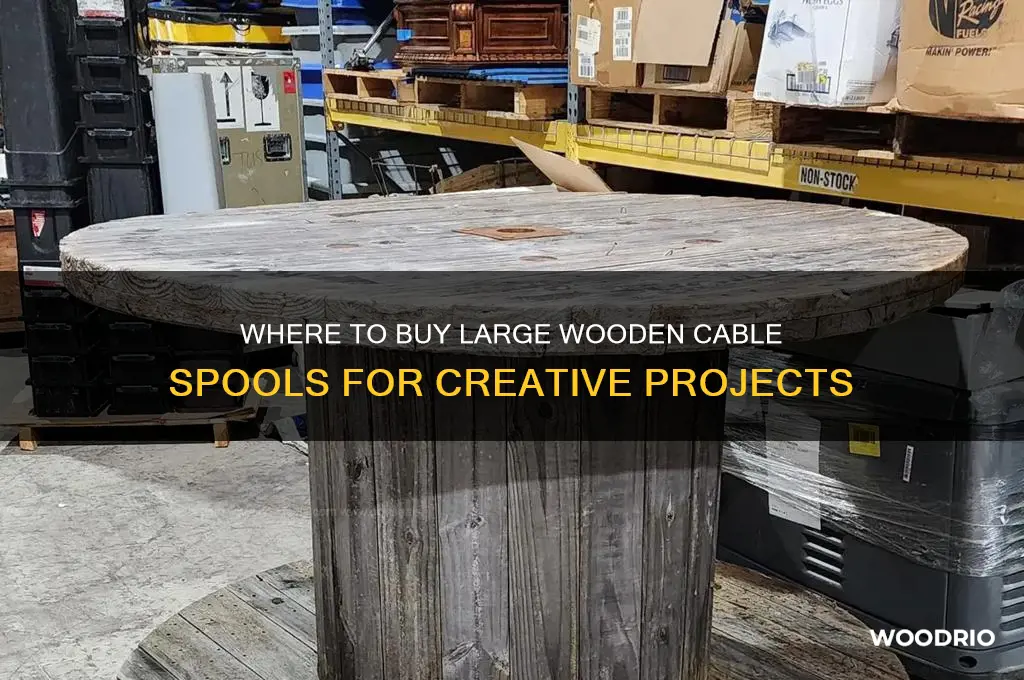 where can i buy a large wooden cable spool