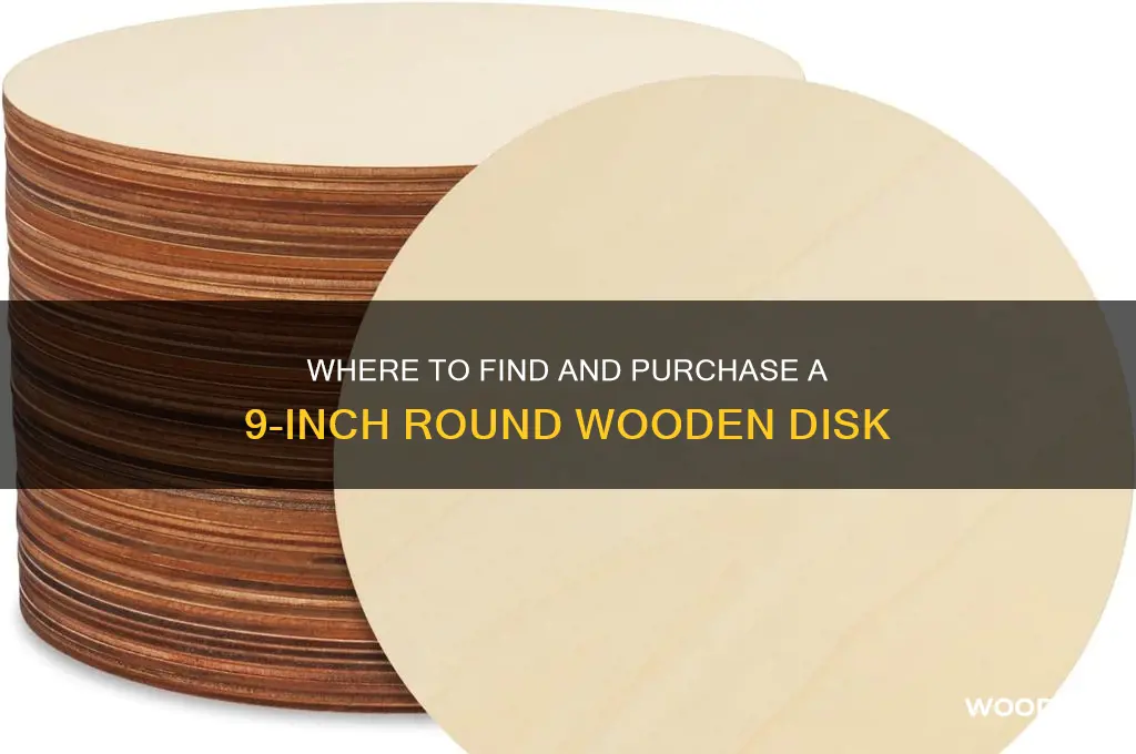 where can i buy a round nine inch wooden disk