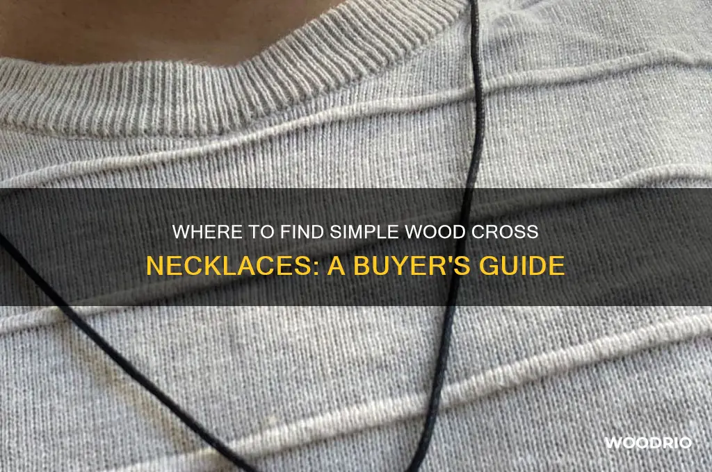 where can i buy a simple wood cross necklace