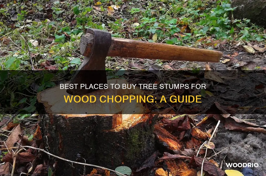 where can i buy a tree stump for chopping wood