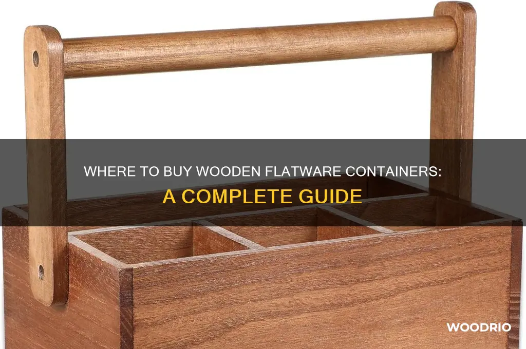 where can i buy a wooden container that holds flatware