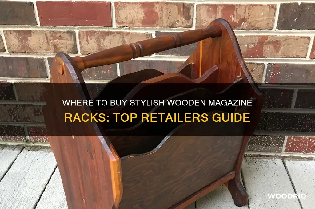 where can i buy a wooden magazine rack