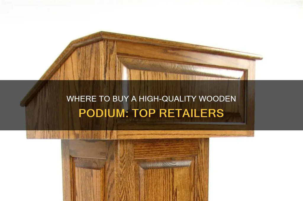where can i buy a wooden podium