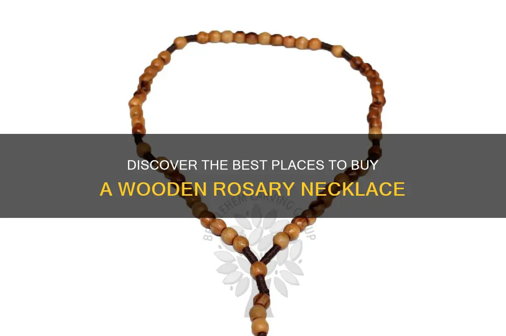 where can i buy a wooden rosary necklace