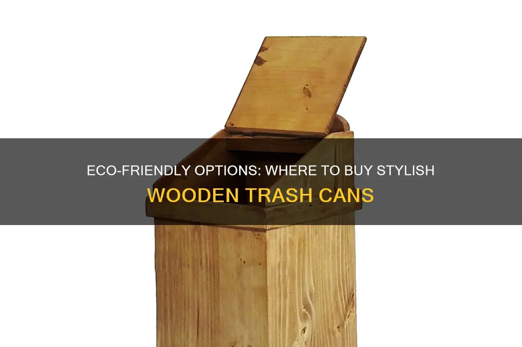 where can i buy a wooden trash can