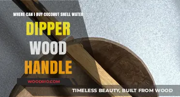 Eco-Friendly Coconut Shell Water Dipper: Find Wood Handle Options Online