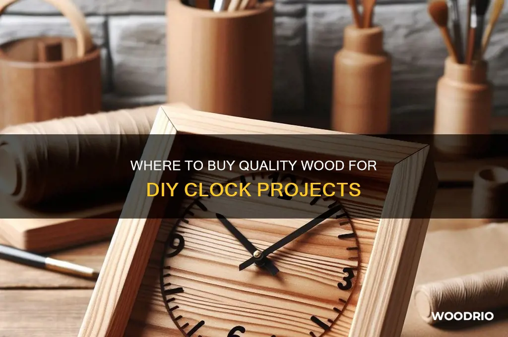 where can i buy piece of wood to make clock