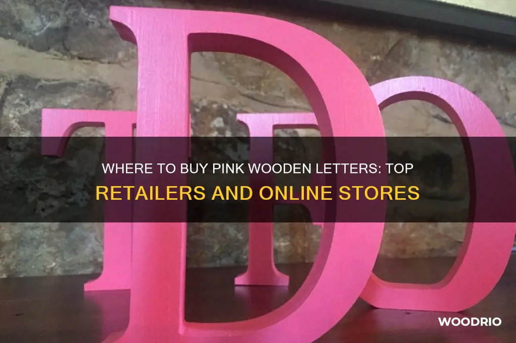 where can i buy pink wooden letters