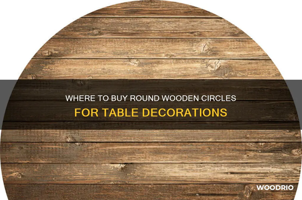 where can i buy round wooden circles for table decorations