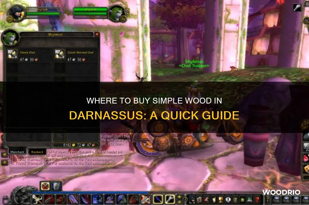 where can i buy simple wood in darnassus